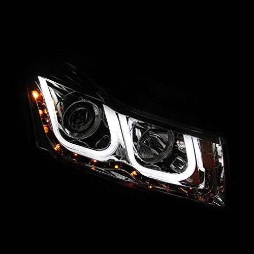 Chrome/Clear AnzoUSA Bar Style Projector Headlight for Chevrolet Cruze