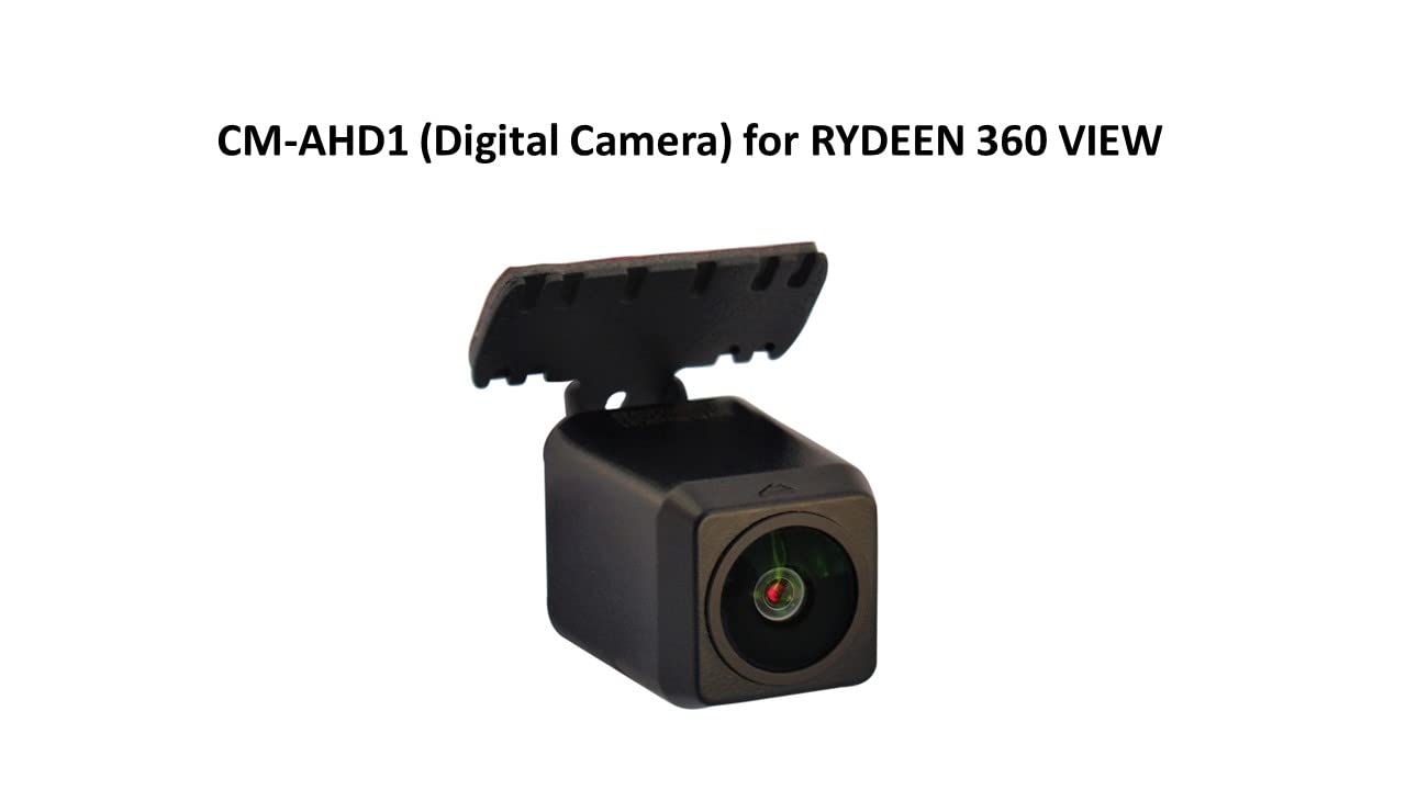 Backup Camera RYDEEN CM-AHD1, Waterproof, NightVision 1080p CMOS, OEM Style ABS Housing, Wing Mount, for RYDEEN Digital Mirror Monitors ONLY (TOMBO 360, 360 View and TOMBO 360X) Black