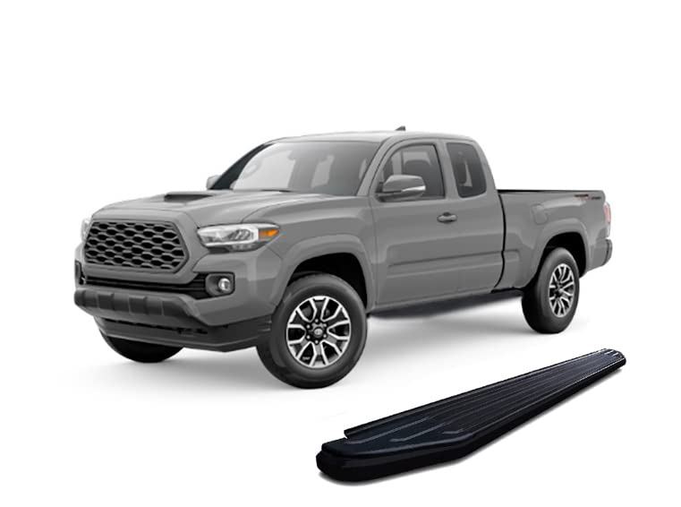 Peerless Black Horse Running Boards Compatible with 2005-2023 Toyota Tacoma-PR-T579BK Black