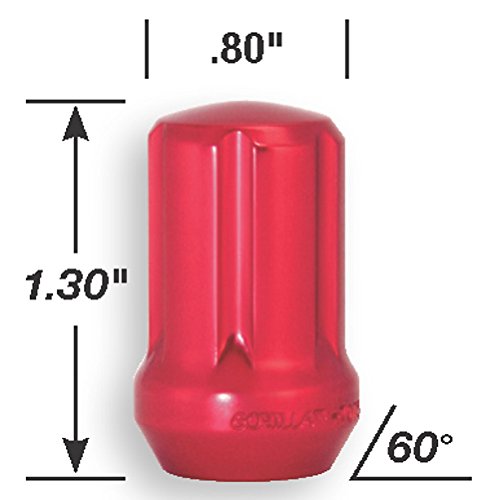 Gorilla 42133RD Automotive Red 12mm x 1.50 Thread Size Aluminum Small Diameter 5-Lug Kit, (Pack of 20)
