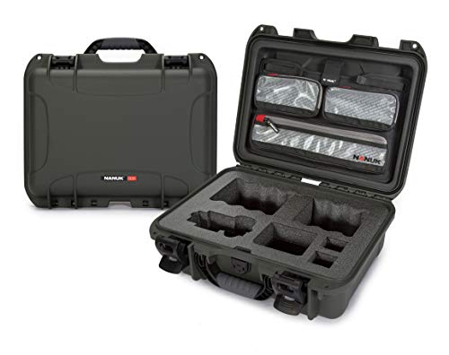 Waterproof Nanuk 920 Hard Case with Lid Organizer for Sony a7R Size Camera - Olive