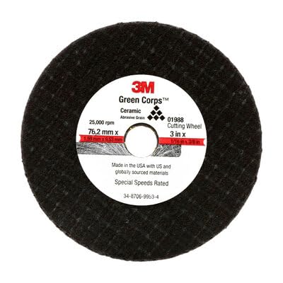 3M 3 x 3/8 x 1/16 Green Corps CUT-OFF WHEEL1988 01988 - EACH