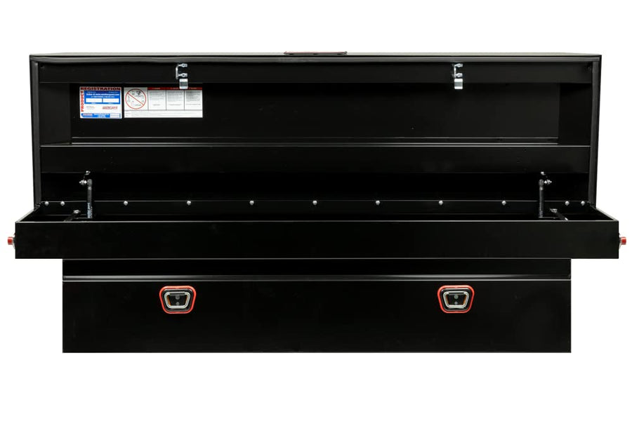 Saddle Weather Guard Truck Tool Box Steel Standard Gloss Black