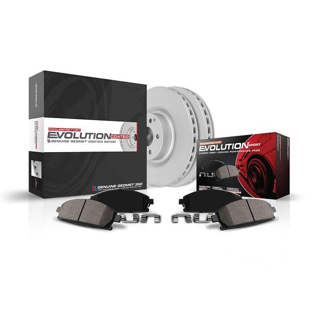 Power Stop Brake Kit Front For BMW M2 2016-2018, BMW M3 2015-2018, BMW M4 2015-2020 [Model Specific] Geomet Coated Brake Rotors and Brake Pads CRK7446