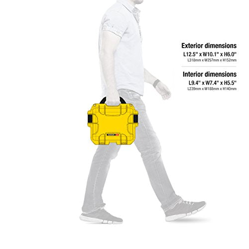 Waterproof Nanuk 905 Hard Case with Padded Dividers - Yellow