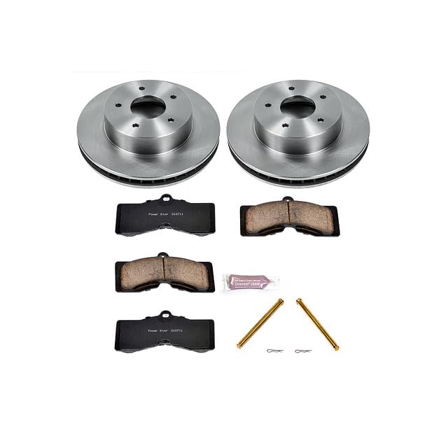 Power Stop Autospecialty KOE2598 Front Replacement Brake Kit-OE Brake Rotors & Ceramic Brake Pads For Chevrolet Corvette 1963-1982 [Model Specific]