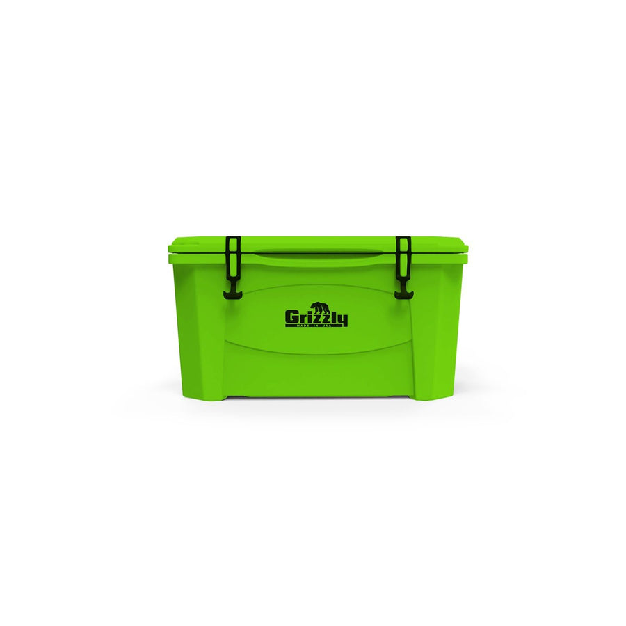 60 Cooler Grizzly | 60 qt Ice Chest Durable Rotomolded Insulated | Made in USA | Warranty for Life | For Beach Boat Camping Fishing Hunting | G60 | Lime Green