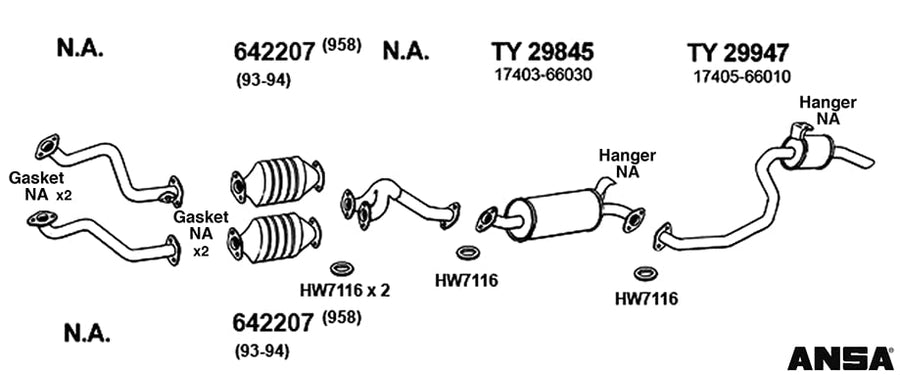 Muffler, Rear ANSA (TY29947)