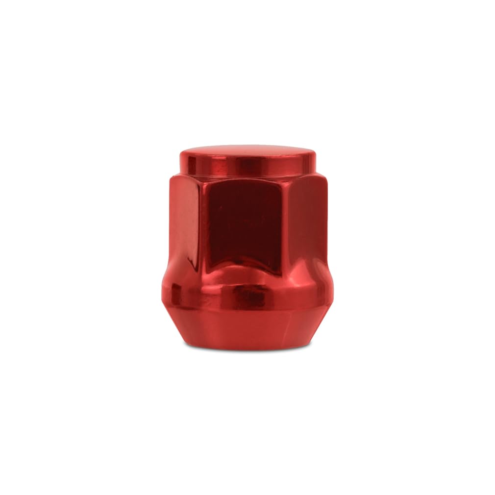 Mishimoto Lug Nuts Steel, M12x1.5, Acorn Seat, 24pc Set, Red