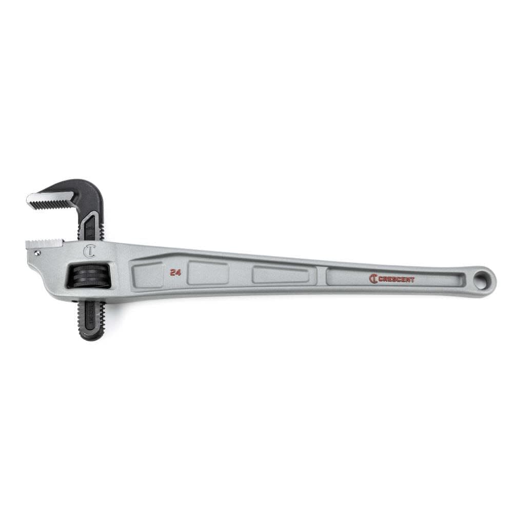 Crescent Offset Handle Aluminum Pipe Wrench - Heavy Duty Plumbing Tool for Tight Areas - Adjustable Home Repair Hand Tool - 24" - CAPW24F