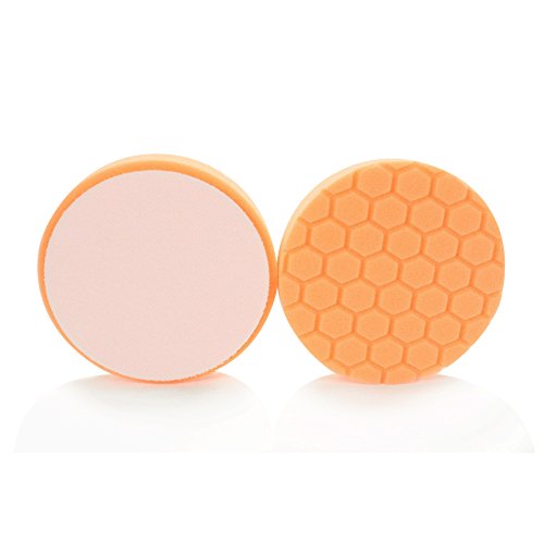 Chemical Guys BUFX_102_HEX6 BUFX_102HEX6 Hex-Logic Medium-Heavy Cutting Pad, Orange (6 Inch Backing Plates Made for 6.5 Inch Pad), 1 Pad Included