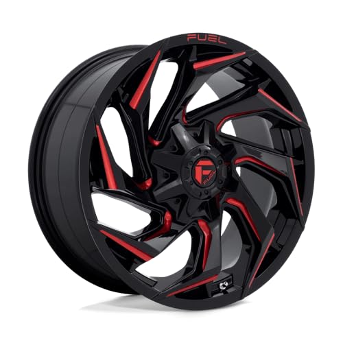 D755 REACTION FUEL OFF-ROAD 20X9, 8X180, 5.79, 20mm GLOSS BLACK MILLED WITH RED TINT - D75520901857