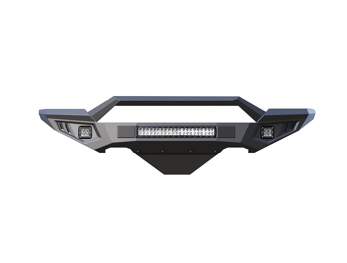 Armour II Heavy Duty Black Horse Front Bumper Kit Matte Black Compatible with 2015-2017 Ford F-150-AFB-F117-K1