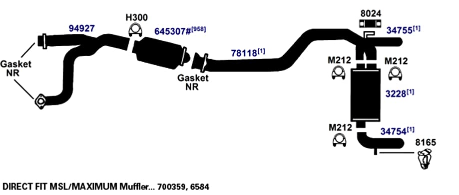 Exhaust Muffler AP Exhaust Products 6584