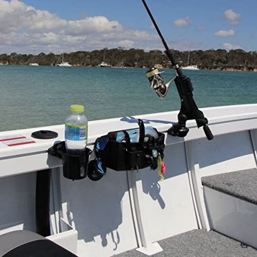 RAILBLAZA Tackle Caddy Black Console Boat Organizer System, Easy to Mount Versatile Storage Option