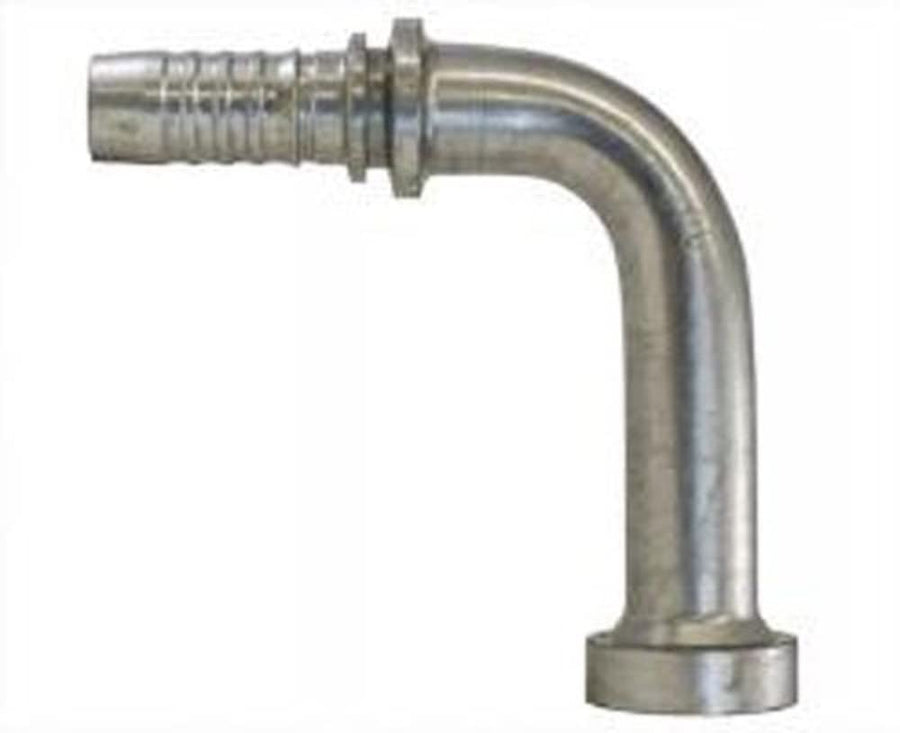 GlobalSpiral Couplings Gates 16GS-16FLC90-132, Caterpillar Style O-Ring Flange, Zinc Plated Carbon Steel, 5.16", 90° Bent Tube, 1" ID