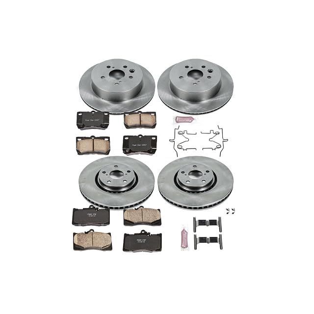 Power Stop KOE4071 Replacement Brake Kit-OE Brake Rotors & Ceramic Brake Pads For Lexus GS350 2007-2011 Autospecialty [Model Specific]
