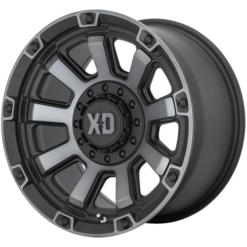 XD Wheels Gauntlet Xd852 Satin Black with Gray Tint Wheel with Alloy Steel (20 x 9. inches /6 x 106 mm, 0 mm Offset)