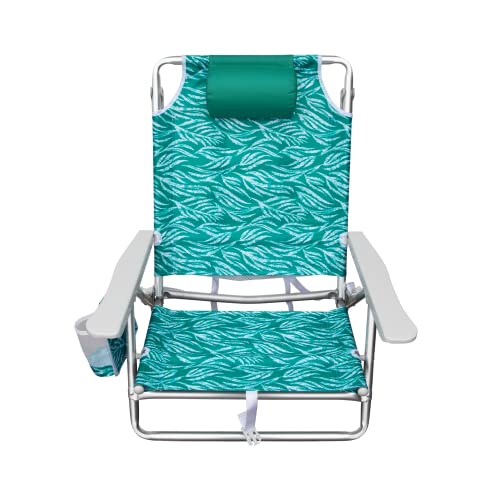 Backpack Hurley Beach Chair, One Size, Lightweight, Aluminum, Jade