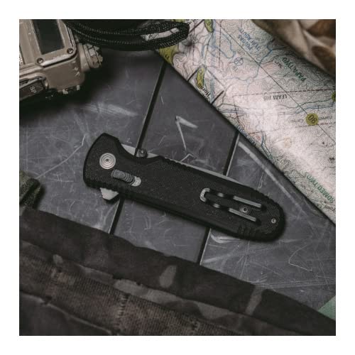 SOG Lightweight Pentagon XR LTE Ambidextrous Folding Knife | 3.66" CTS XHP Steel Blade | XR Locking Mechanism, Black/Graphite