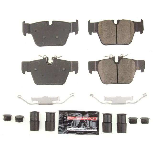 Power Stop Z23-2240 Z23 Sport Carbon Fiber Infused Ceramic Brake Pads with Hardware For BMW M235i xDrive Gran Coupe, BMW X2, Mini Cooper Clubman, Mini Cooper Countryman [Model Specific]