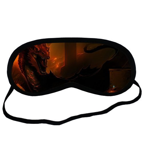Smaug Sleeping Mask Lord of the rings Travel Soft Cotton Eye Mask Cover Shade Blindfold Rest Shield