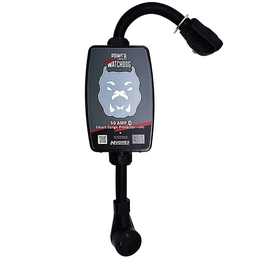 Smart Power Watchdog RV Portable Surge Protector 50 Amp - Patented Bluetooth Connectivity - Monitor Voltage/Amperage/Wattage - Replaceable Module - IP65 Water-Resistant