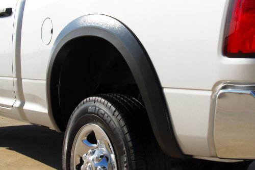 Lund Elite Series SX205SB Black Sport Style Standard Rear Fender Flare - 2 Piece