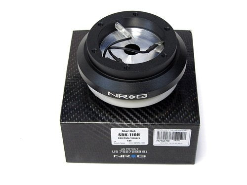 Black NRG Steering Wheel Short Hub Adapter compatible with Honda CR-Z 2011
