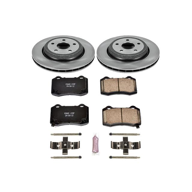 Power Stop Autospecialty KOE5956 Rear Replacement Brake Kit-OE Brake Rotors & Ceramic Brake Pads For Jeep Grand Cherokee 2012-2017 [Vehicle Specific]