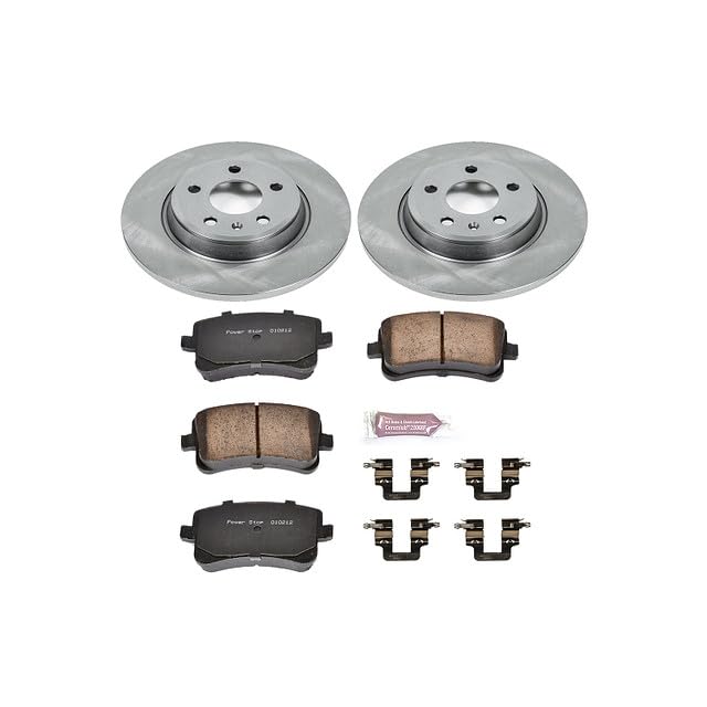 Power Stop KOE4745 Rear Replacement Brake Kit-OE Brake Rotors & Ceramic Brake Pads For Audi A4, Audi A4 Quattro, Audi A5, Audi A5 Quattro, Audi Q5, Audi allroad [Model Specific]