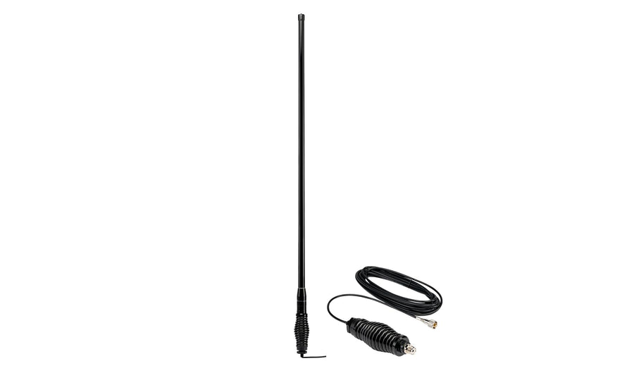 MXAT04VP-6.6dB Midland Heavy-Duty Bull Bar Antenna with Spring Base Micromobile - 47.5” with 462-468 MHz Frequency - Long Range GMRS Communication - Overlanding Off-Roading - (Bundle)