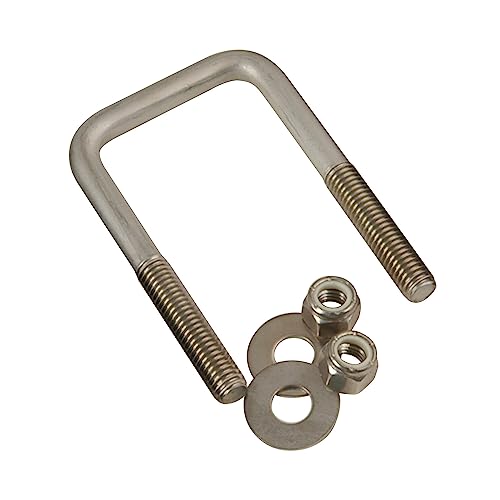 Stainless Steel U-Bolt - CE Smith U-Bolts for Boat Trailer Accessories - Square - 7/16"-14 x 2-1/8" x 4" (15501A)