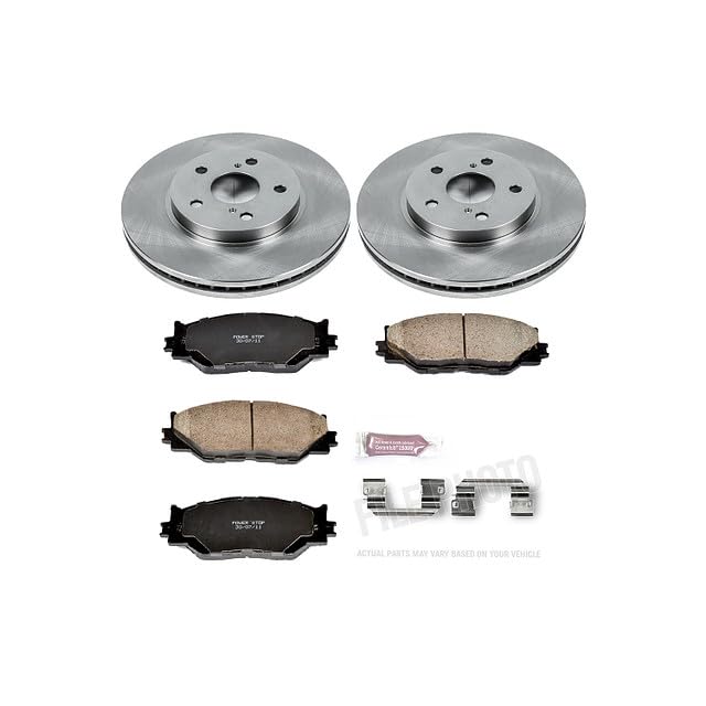 POWERSTOP Autospecialty KOE2406 Front Replacement Brake Kit-OE Brake Rotors & Ceramic Brake Pads For Lexus IS250 2006-2015 [Model Specific]