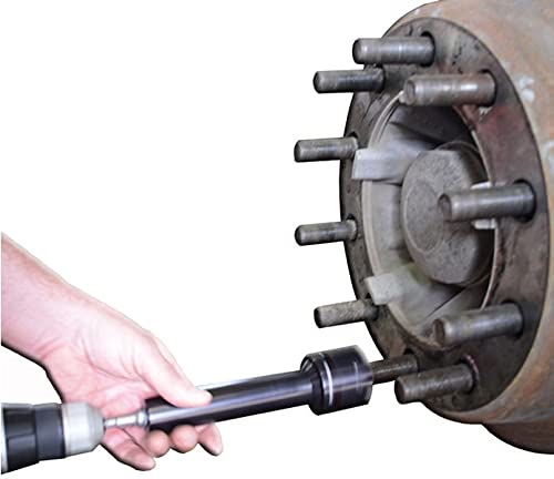 Wheel and Hub Stud Cleaning Tool Counteract SBCT22, Cleans Surface Rust, Corrosion, Debris on Commercial Trucks and Bus, Fits Inserts SBR18, SSBR20, SBR22, Includes 22mm