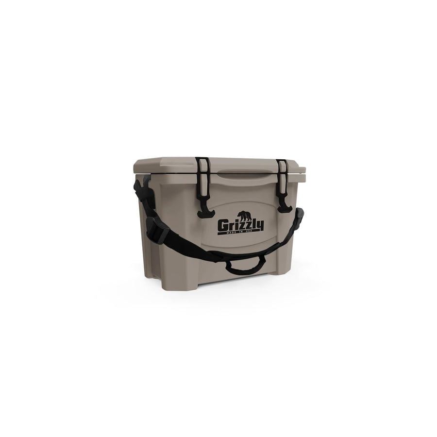 15 Cooler Grizzly | 15 qt Ice Chest Durable Rotomolded Insulated | Made in USA | Warranty for Life | for Beach Boat Camping Fishing Hunting | G15 | Whitetail