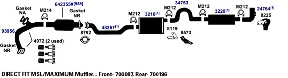 Exhaust Muffler AP Exhaust Products 3220