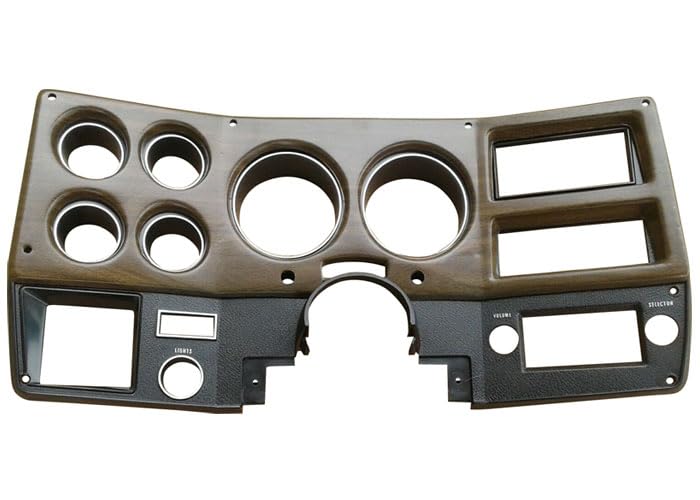 INST781 Brothers Trucks Instrument Bezel - With A/C - Silver/Woodgrain