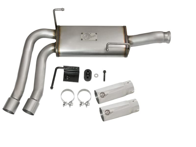 Rebel Series aFe Power 49-44070-P 3"x2-1/2" Cat-Back Exhaust System (Stainless Steel)