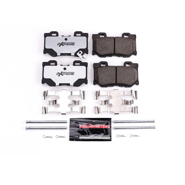 Power Stop Z26 Rear Z26-1347 Carbon-Fiber Ceramic Brake Pads For FX50, G37, M35h, M37, M56, Q50, INFINITI, Q60, Q70, Q70L, Q, 370Z, Niss [Model Specific]