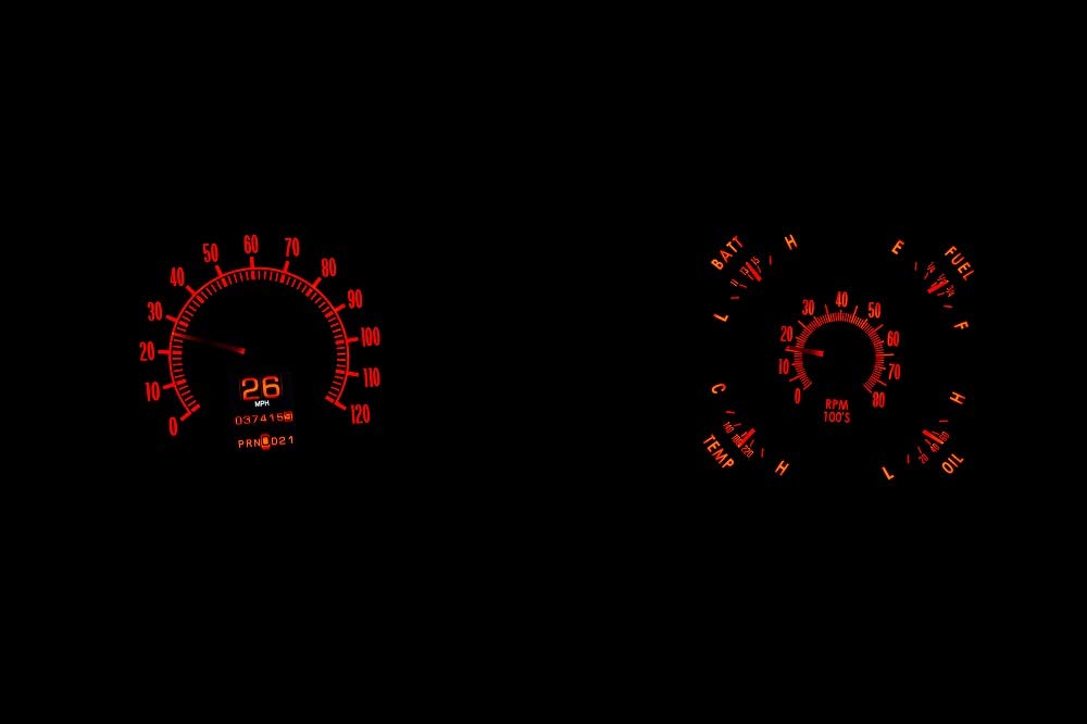 Dakota Digital Retrotech Gauge RTX-68C-CVL-X Instrument System Compatible with 1968 Chevy Chevelle/El Camino