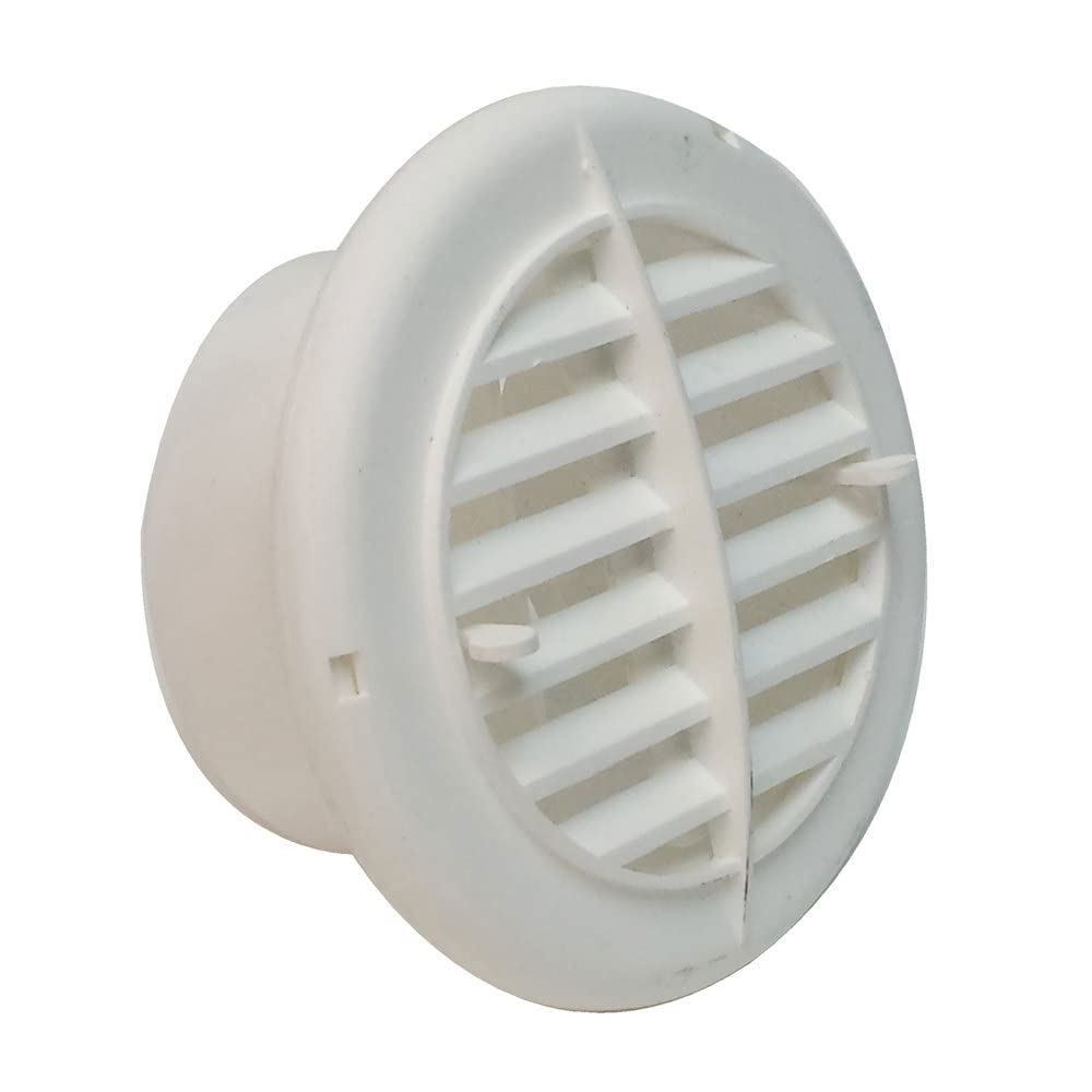 A10-3350VP Valterra Rotating/Dampered Heating and A/C Register - 4" ID x 5-1/2" OD, White