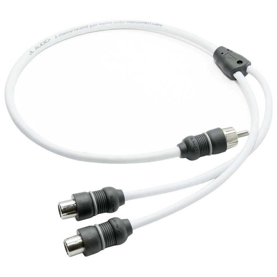 JL Audio Marine Y-Adaptor XMD-WHTAICY-1M2F, 1 Male Plug, 2 Female Jacks