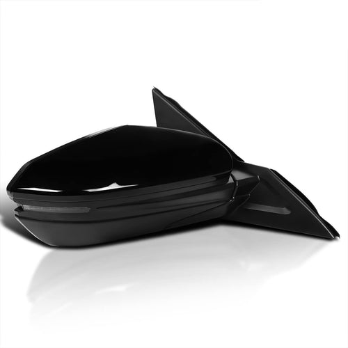7-Pin Power Heated Fold Right Passenger Side Mirror Spec-D Tuning Black +LED Signal Compatible with Honda Civic 2016-2018
