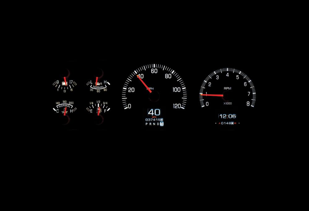 Dakota Digital Retrotech RTX-87F-PU-X Gauge Instrument System Compatible with Ford 1987-91 Pickup and Bronco