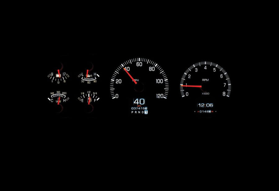 Dakota Digital Retrotech RTX-87F-PU-X Gauge Instrument System Compatible with Ford 1987-91 Pickup and Bronco