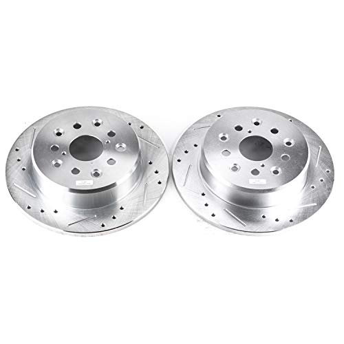 Rear Power Stop JBR739XPR Drilled & Slotted Evolution Rotor Pair