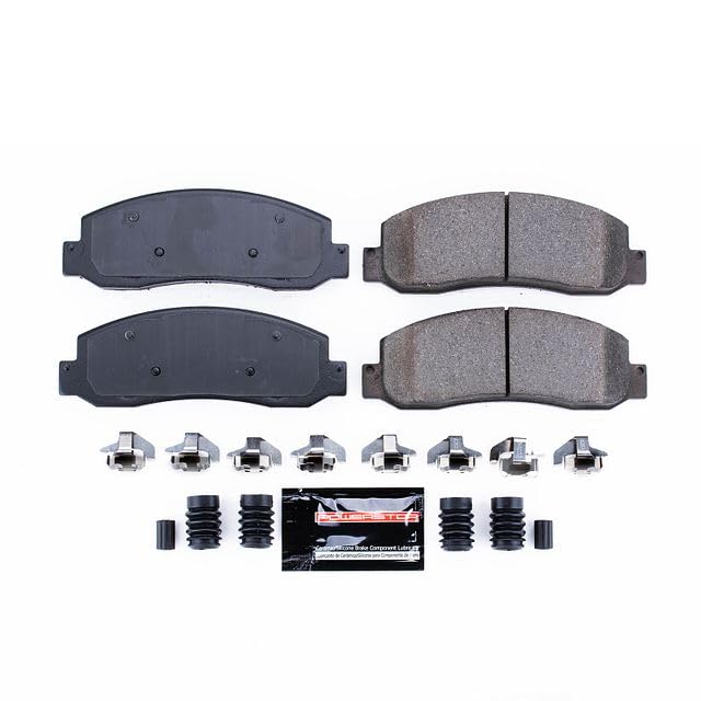 Power Stop Z23-1069 Z23 Evolution Sport Carbon Fiber Infused Ceramic Brake Pads with Hardware For 2005-2008 Ford F-250 SD | 2005-2011 Ford F-350 SD | 2010 2011 2012 Ford F-450 SD