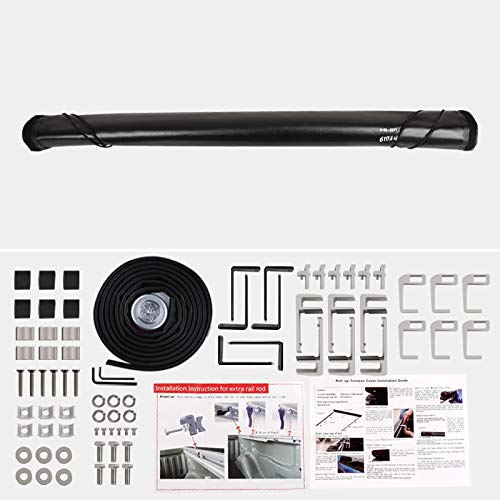 Roll Up Spec-D Tuning Soft Vinyl Tonneau Cover Compatible with Nissan Titan 5'6'' (66 in) Short Bed 2004-2015