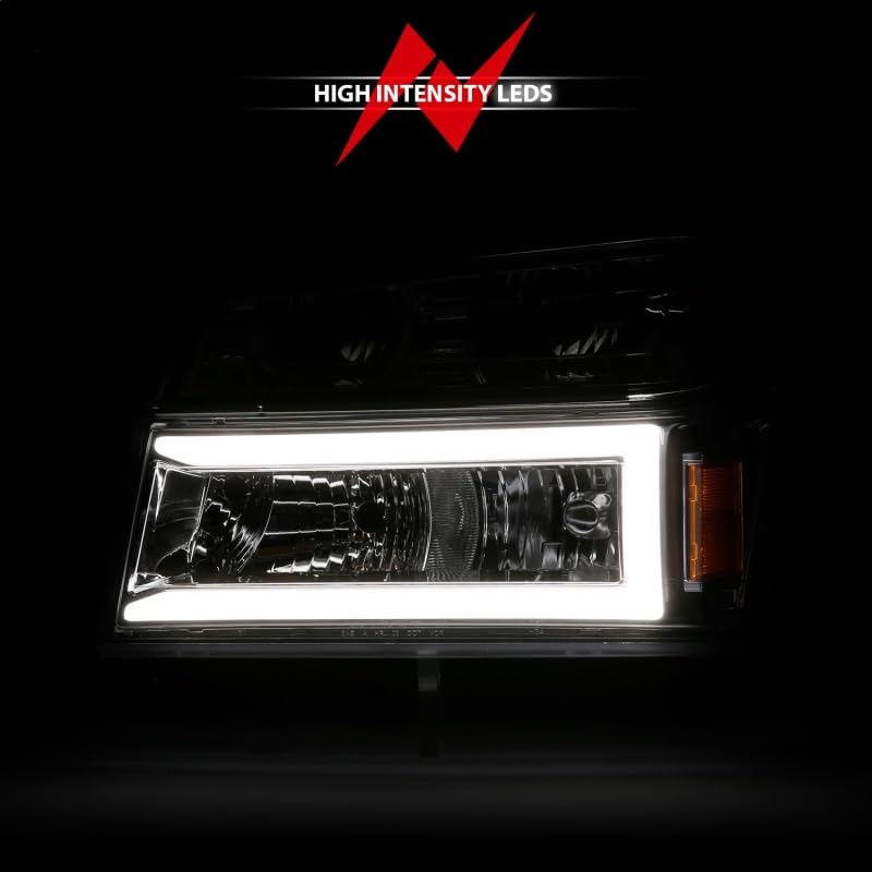04-12 GM Colorado/Canyon/I-Series Anzo USA - Crystal Headlights - w/Light Bar Chrome Housing 4pcs (111559)